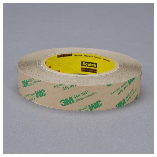 3M Adhesive Transfer Tape 468MP Clear 1/2″ × 60 yd 5 mil - Exact Tooling
