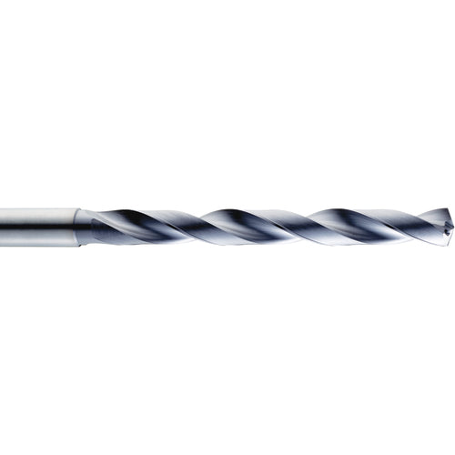 9.7 mm Dia. × 10 mm Shank × 61 mm Flute Length × 103 mm OAL, 5xD, 140°, TA, 2 Flute, Coolant Thru, Round Solid Carbide Drill - Exact Tooling