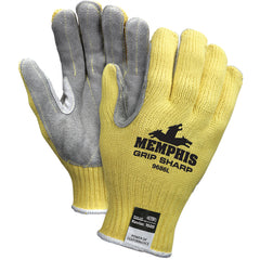 MCR Safety Cut Pro Gloves - 7 Gauge Kevlar Shell - Leather Palm - Size Medium - Exact Tooling