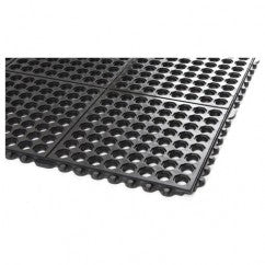 3' x 3' x 5/8" Thick Drainage Mat - Black - Exact Tooling