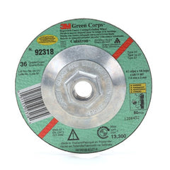 3M Green Corps Cutting/Grinding Wheel T27 4-1/2″ × 1/8″ × 5/8-11 Internal 36 Grit - Exact Tooling