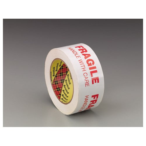 Scotch Printed Message Box Sealing Tape 3772 White 48 mm × 100 m - Exact Tooling