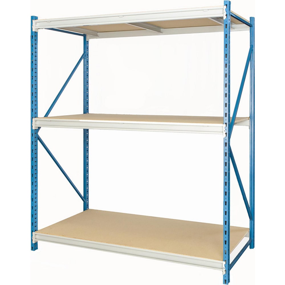 Storage Racks; Rack Type: Bulk Rack Starter Unit; Overall Width (Inch): 48; Overall Height (Inch): 87; Overall Depth (Inch): 48; Material: Steel; Color: Marine Blue, Light Gray; Finish: Powder Coated