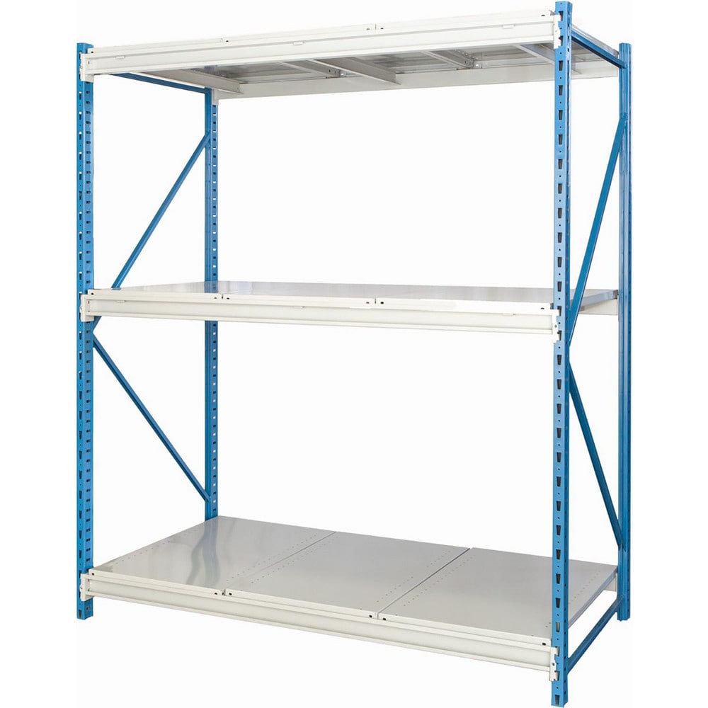 Storage Racks; Rack Type: Bulk Rack Starter Unit; Overall Width (Inch): 48; Overall Height (Inch): 87; Overall Depth (Inch): 48; Material: Steel; Color: Marine Blue, Light Gray; Finish: Powder Coated