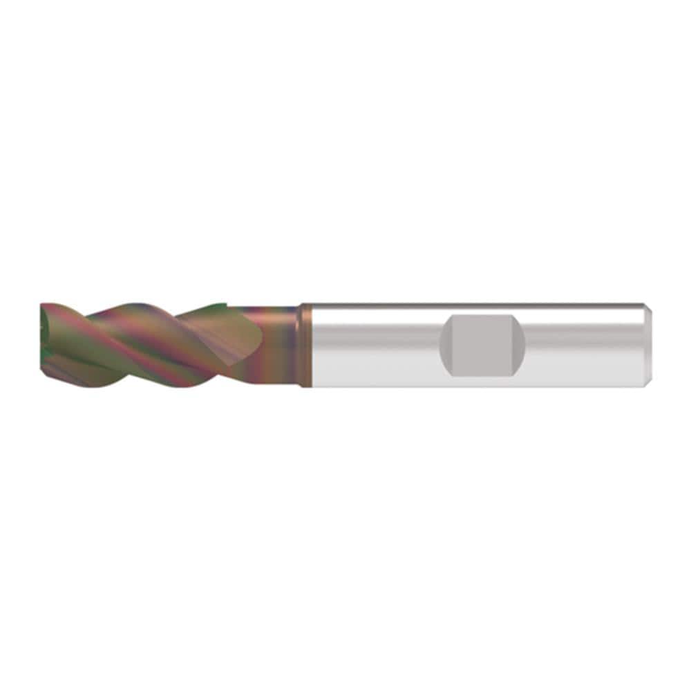 Corner Radius End Mill: 10.00 mm Dia, 21.00 mm LOC, 1.00 mm Radius, 3 Flute, Solid Carbide