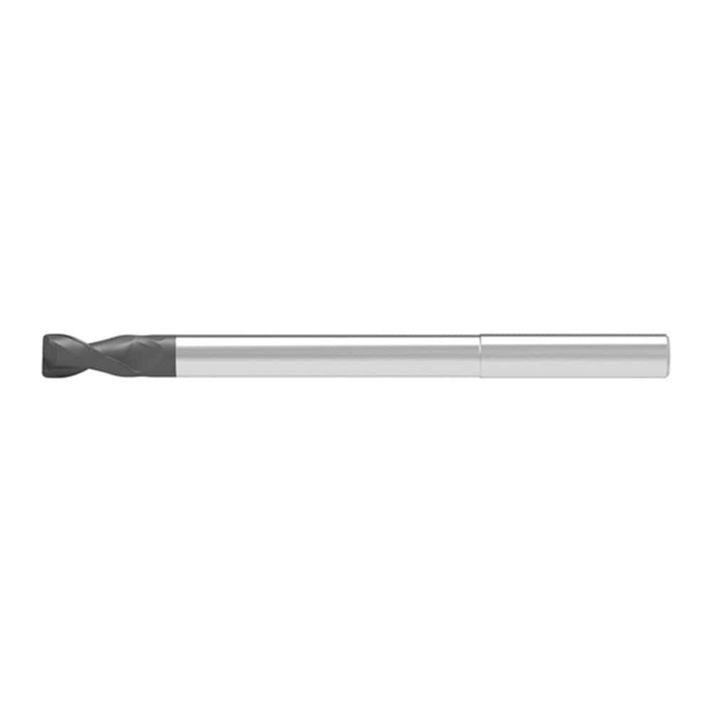 Corner Radius End Mill: 10.00 mm Dia, 25.00 mm LOC, 1.00 mm Radius, 2 Flute, Solid Carbide