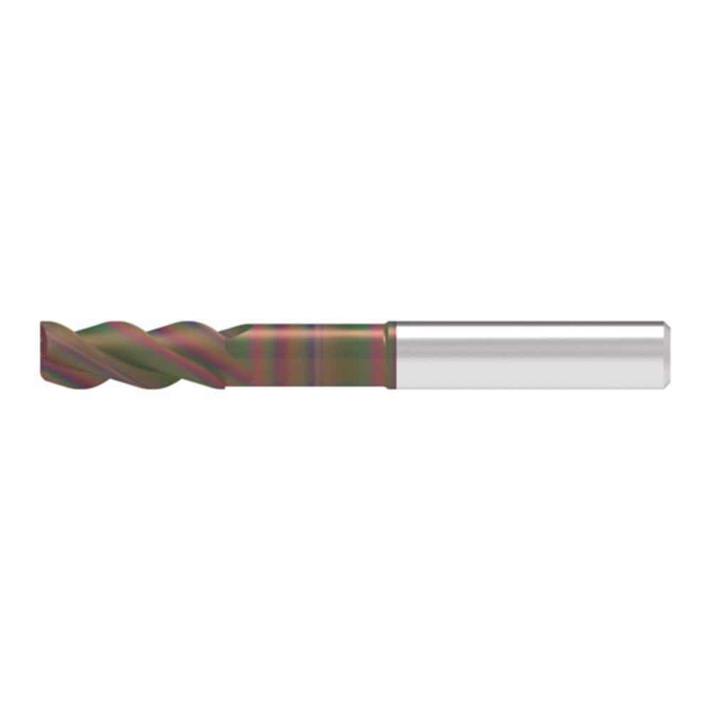 Corner Radius End Mill: 10.00 mm Dia, 26.00 mm LOC, 1.00 mm Radius, 3 Flute, Solid Carbide