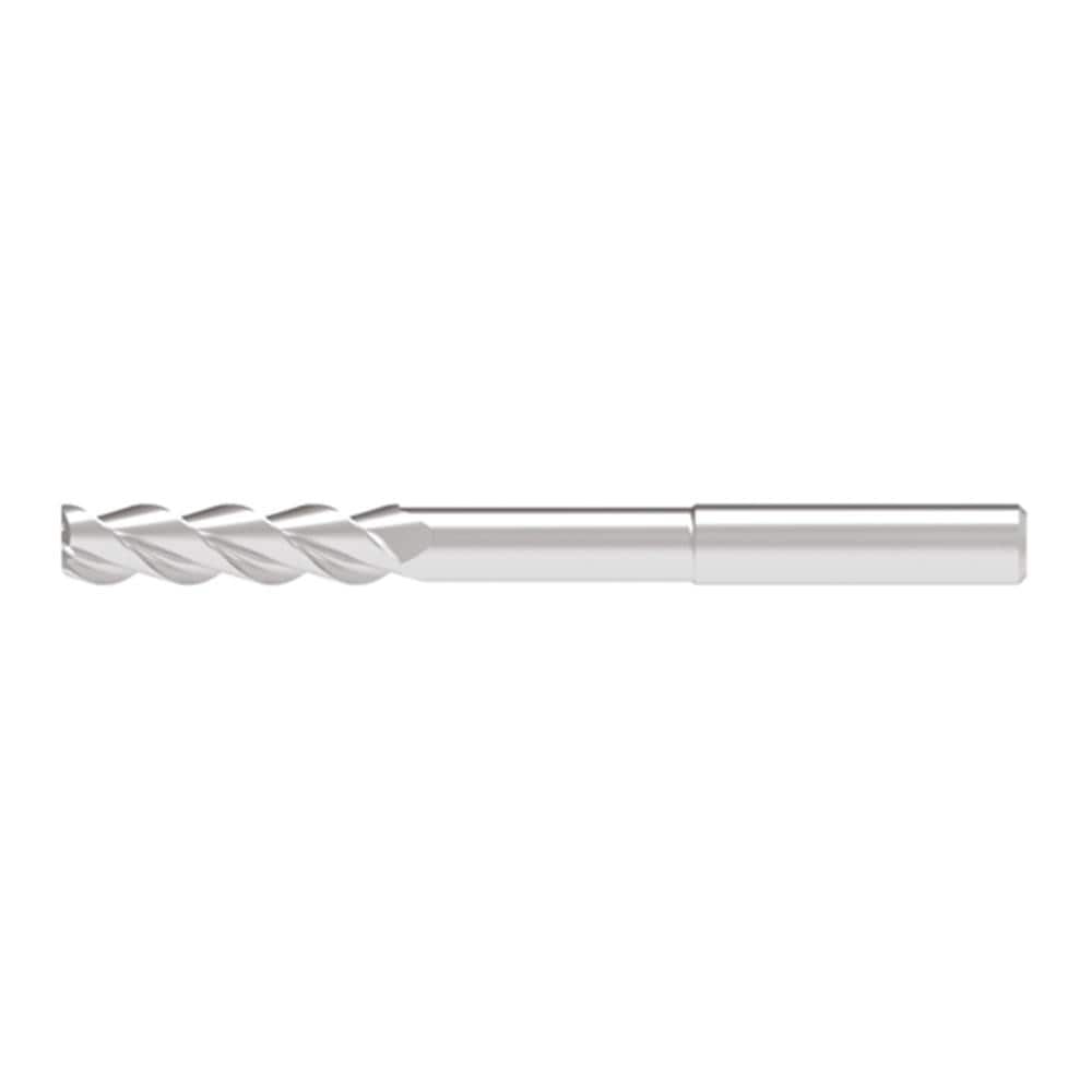 Corner Radius End Mill: 12.00 mm Dia, 49.00 mm LOC, 2.00 mm Radius, 3 Flute, Solid Carbide