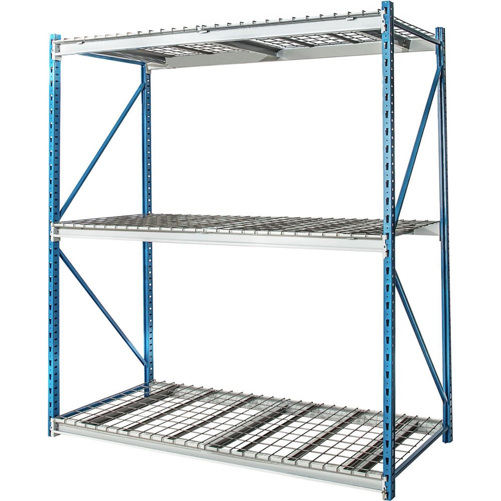 Storage Racks; Rack Type: Bulk Rack Starter Unit; Overall Width (Inch): 60; Overall Height (Inch): 87; Overall Depth (Inch): 36; Material: Steel; Color: Marine Blue, Light Gray; Finish: Powder Coated