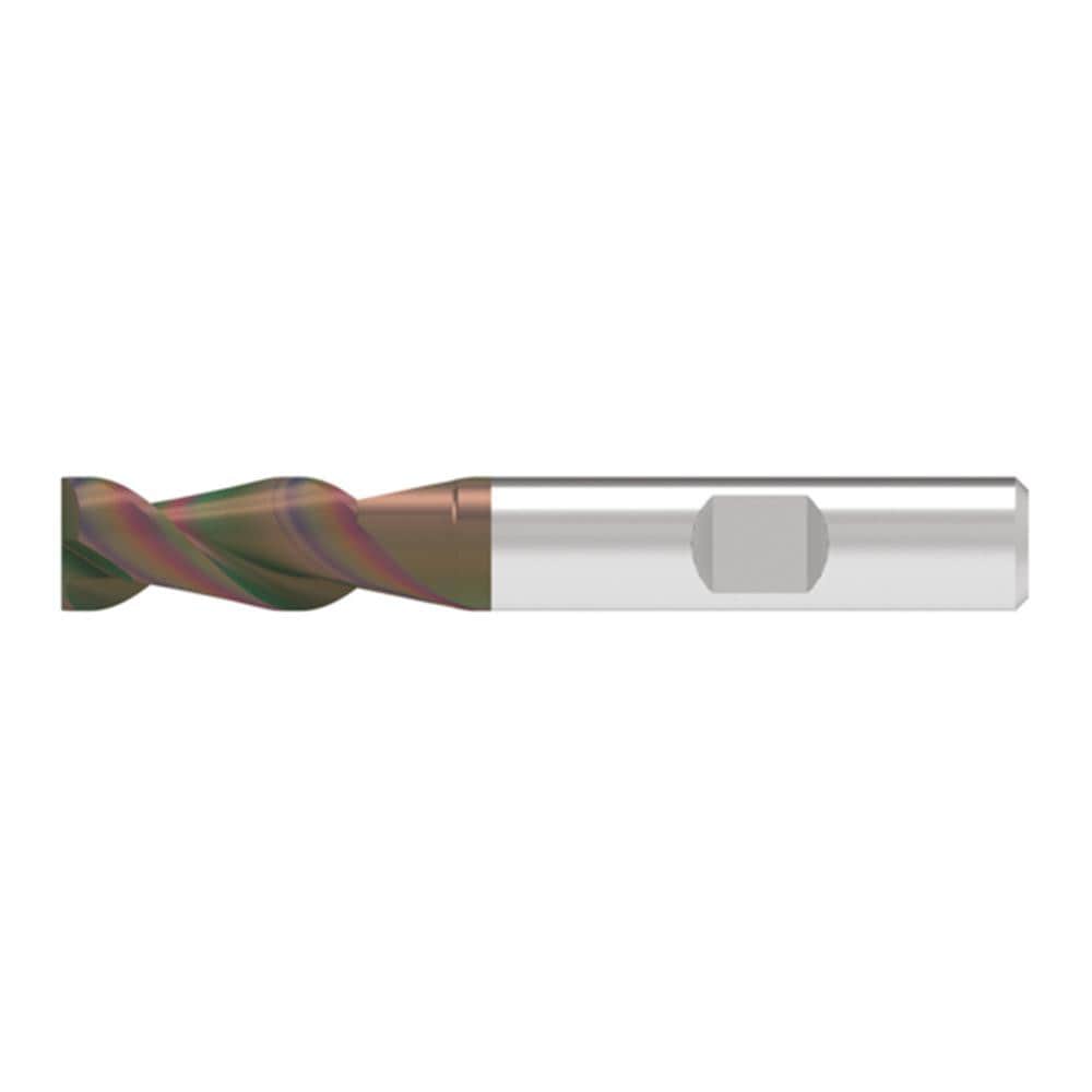 Corner Chamfer End Mill: 8.00 mm Dia, 17.00 mm LOC, 2 Flute, 0.10 mm Chamfer Width, Solid Carbide