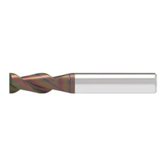 Corner Chamfer End Mill: 12.00 mm Dia, 25.00 mm LOC, 2 Flute, 0.10 mm Chamfer Width, Solid Carbide