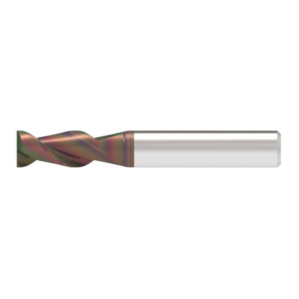 Corner Chamfer End Mill: 11.00 mm Dia, 25.00 mm LOC, 2 Flute, 0.10 mm Chamfer Width, Solid Carbide