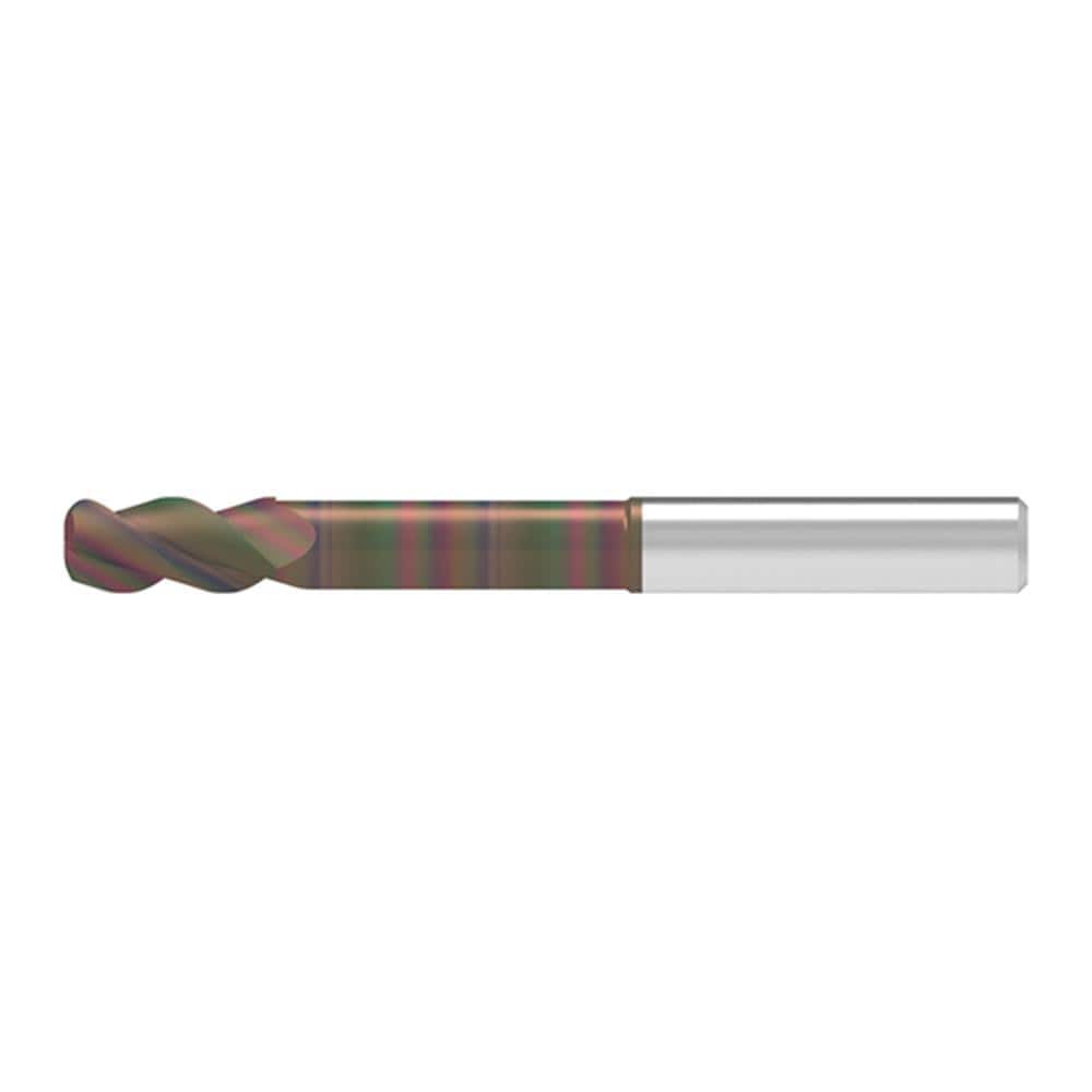 Corner Radius End Mill: 12.00 mm Dia, 31.00 mm LOC, 0.30 mm Radius, 3 Flute, Solid Carbide