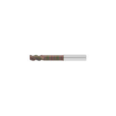 Corner Chamfer End Mill: 10.00 mm Dia, 26.00 mm LOC, 3 Flute, 0.20 mm Chamfer Width, Solid Carbide