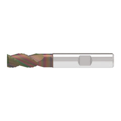 Corner Chamfer End Mill: 8.00 mm Dia, 17.00 mm LOC, 3 Flute, 0.40 mm Chamfer Width, Solid Carbide