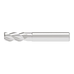 Corner Radius End Mill: 12.00 mm Dia, 25.00 mm LOC, 1.50 mm Radius, 3 Flute, Solid Carbide