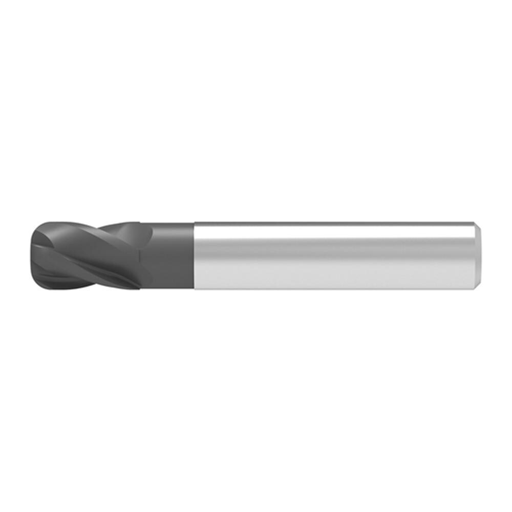 Corner Radius End Mill: 10.00 mm Dia, 14.00 mm LOC, 1.50 mm Radius, 4 Flute, Solid Carbide