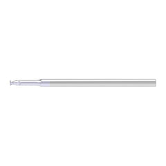 Corner Radius End Mill: 1.80 mm Dia, 1.80 mm LOC, 0.18 mm Radius, 2 Flute, Solid Carbide