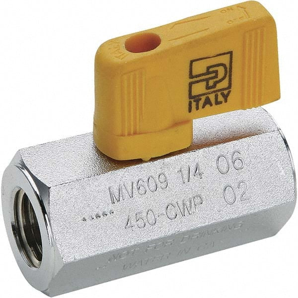 Miniature Manual Ball Valve: 1/8" Pipe, FNPT Port