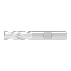 Corner Chamfer End Mill: 3.50 mm Dia, 11.00 mm LOC, 2 Flute, 0.10 mm Chamfer Width, Solid Carbide