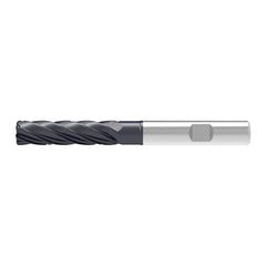 Corner Radius End Mill: 18.00 mm Dia, 73.00 mm LOC, 2.00 mm Radius, 5 Flute, Solid Carbide