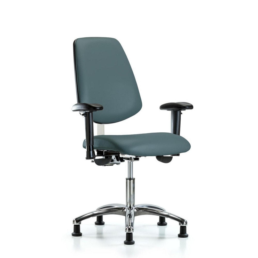 Clean Room Task Chair: Vinyl, 24" Seat Height, Colonial Blue