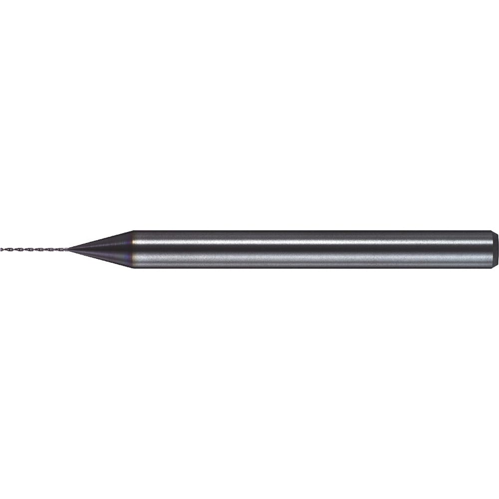 Micro Drill Bit: 0.0110" Dia, 130 deg, Solid Carbide