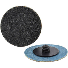 Quick-Change Disc: Type R, 1-1/2" Dia, 60 Grit, Silicon Carbide, Coated