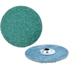 Quick-Change Disc: Type S, 2" Dia, 40 Grit, Zirconia Alumina, Coated