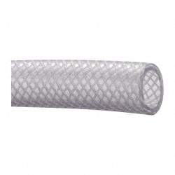 Made in USA - 3/4" ID x 1.024" OD, 9/64" Wall Thickness, Cut to Length (100' Standard Length) PVC Tube - Clear, 150 Max psi, 80 Shore A Hardness