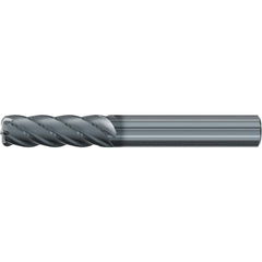Roughing & Finishing End Mills; Mill Diameter (Fractional Inch): 1/4; Flute Type: Spiral; Number Of Flutes: 5; End Mill Material: Solid Carbide; Length of Cut (Inch): 1-1/8; Coating/Finish: AlCr