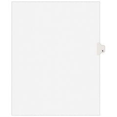 11 x 8 1/2" K Label, 1 Tabs, Unpunched, Preprinted Tab Dividers