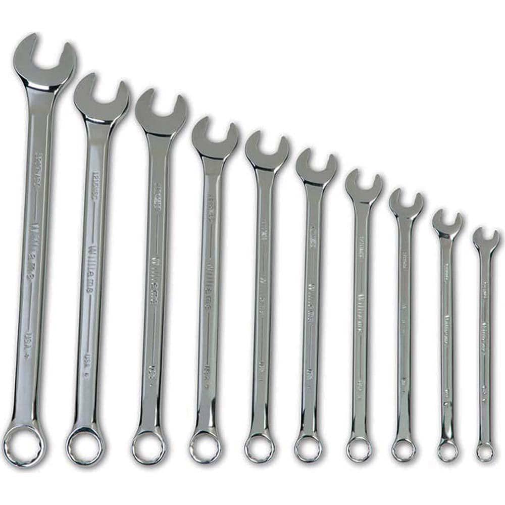 Combination Wrench Set: 10 Pc, Metric