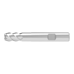 Square End Mill: 16.00 mm Dia, 25.00 mm LOC, 4 Flute, Solid Carbide
