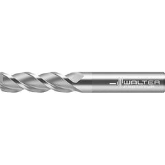 Corner Radius End Mill: 1/8" Dia, 1/2" LOC, 0.0150" Radius, 3 Flute, Solid Carbide