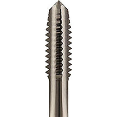 Straight Flute Tap: #10-32 UNF, 4 Flute, Plug Chamfer, 2B Class of Fit, Vanadium HSS, Bright/Uncoated Finish