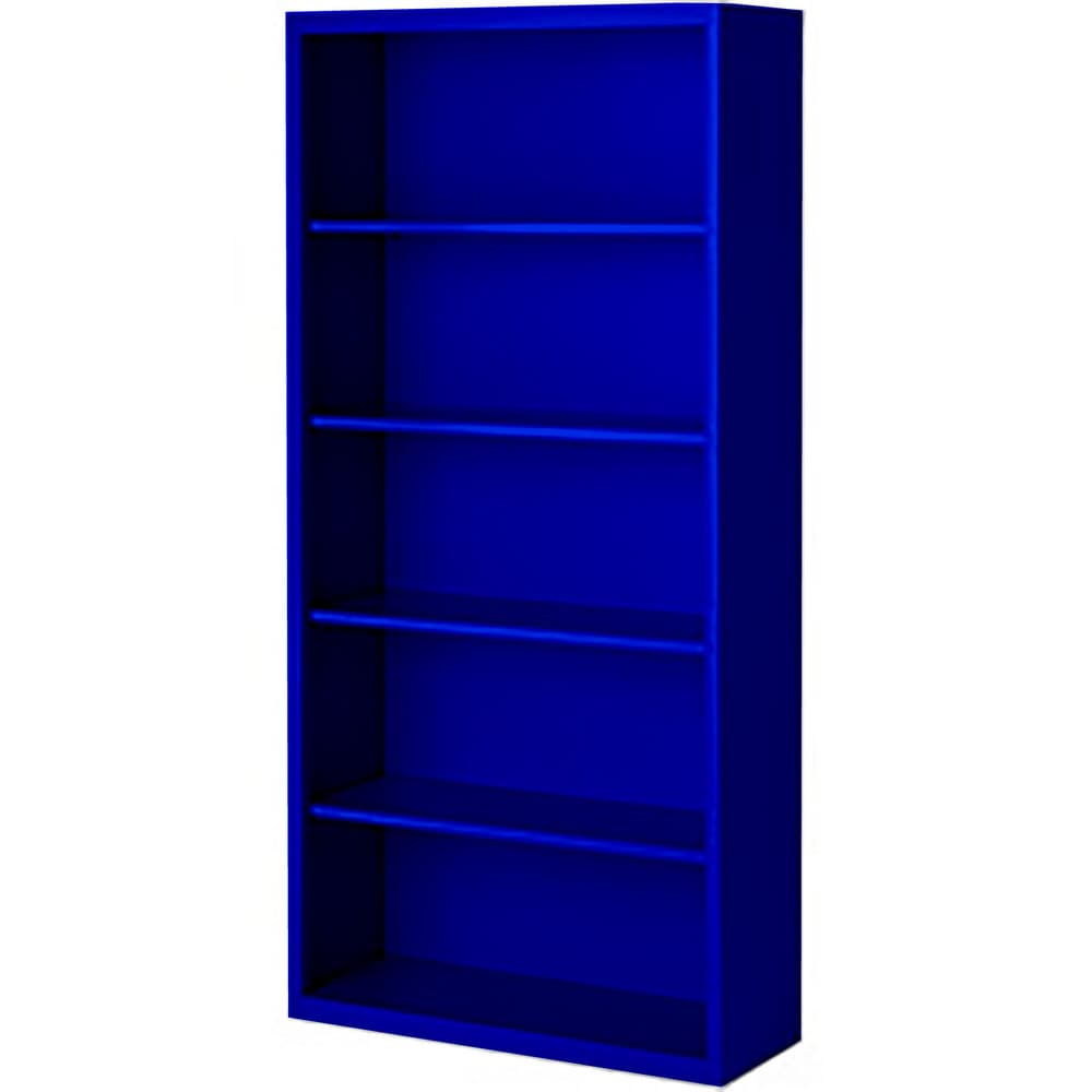Bookcases; Overall Height: 72; Overall Width: 36; Overall Depth: 18; Material: Steel; Color: Signal Blue; Shelf Weight Capacity: 160