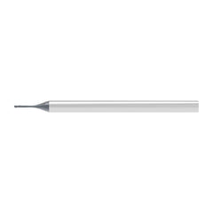 Ball End Mill: 1.50 mm Dia, 0.90 mm LOC, 2 Flute, Solid Carbide