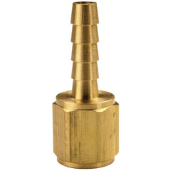 Barbed Hose Fittings; Fitting Type: Hose Barb Insert; Material: Brass; Thread Standard: NPTF; Thread Size: 1/4; End Connection: Hose Barb x Female NPT; Hose Inside Diameter (Inch): 3/8; Hose Outside Diameter: 3/8