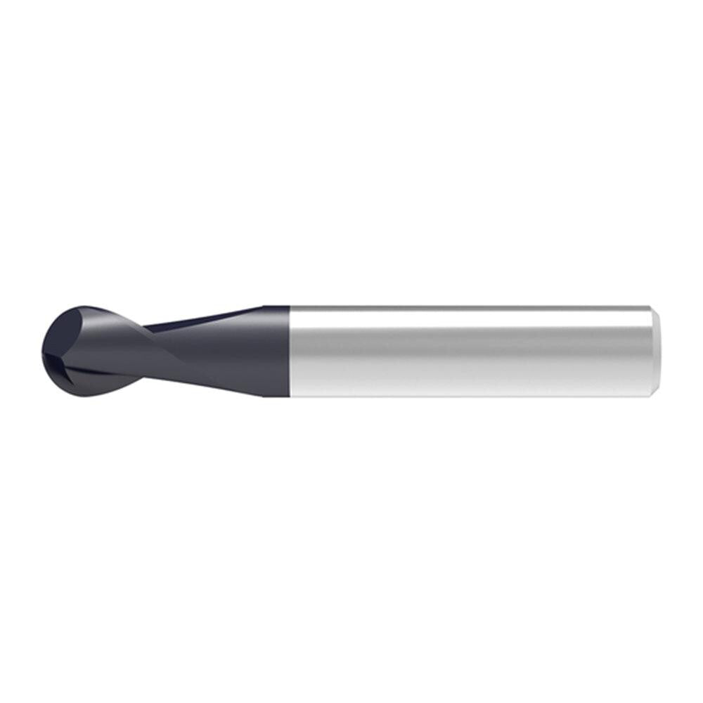 Ball End Mill: 18.00 mm Dia, 22.00 mm LOC, 2 Flute, Solid Carbide