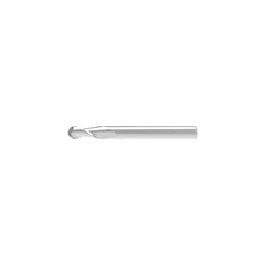 Ball End Mill: 12.00 mm Dia, 26.00 mm LOC, 2 Flute, Solid Carbide