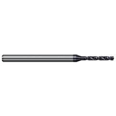 Micro Drill Bit: 0.0156" Dia, 140 deg, Solid Carbide