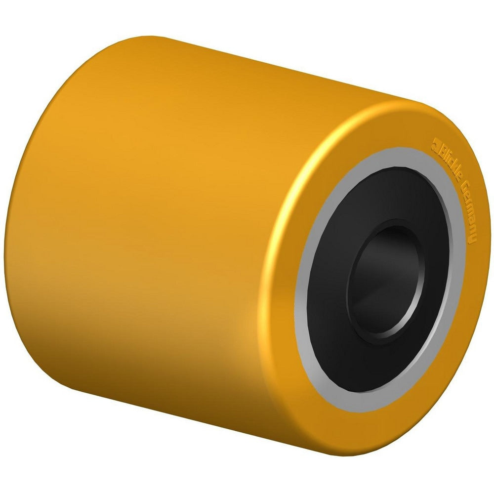 Rigid & Swivel Caster Wheel: Polyurethane, 3-3/4" Dia, 3-1/8" Wide