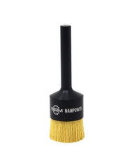 1 1/2″ Diameter × 1/2″ Shank Diameter × 1″ Trim Length, 0.022″ Abrasive Impregnated Bristle, Ceramic, AEB (Abrasive End Brush)