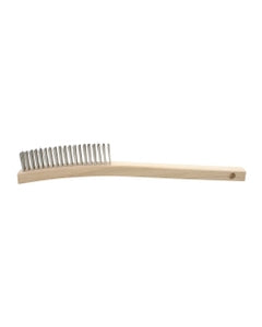 1 1/8″ × 1″ × 13 3/4″, Stainless Steel Bristle, Shoe Handle Hand Scratch Brushes
