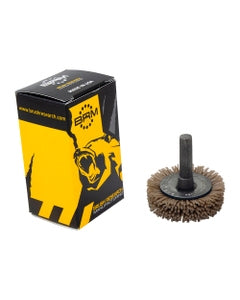 1 1/2″ Diameter × 0.437″ Width, 180 Grit, Aluminum Oxide, 0.035″ Crimped Bristle, Wheel Brush