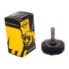 1 1/4″ Diameter × 0.437″ Width, 180 Grit, Silicon Carbide, 0.035″ Crimped Bristle, Wheel Brush