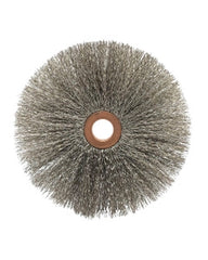3″ Diameter × 5/8″ Width, Carbon Steel, 0.020″ Crimped Bristle, Wheel Brush