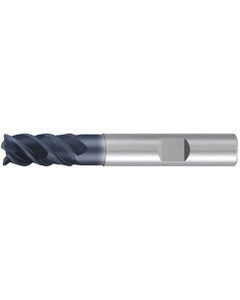 ‎Corner Radius End Mill; 3/4″ Dia. × 1-1/2″ LOC × 3/4″ Shank Dia. × 4″ OAL ; 4 FL ; Carbide ; AlTiN