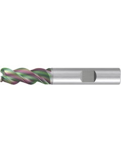 Corner Radius End Mill; 20 mm Dia. × 38 mm LOC × 20 mm Shank Dia. × 104 mm OAL ; 3 FL ; Carbide ; GLT ; Series 2547K